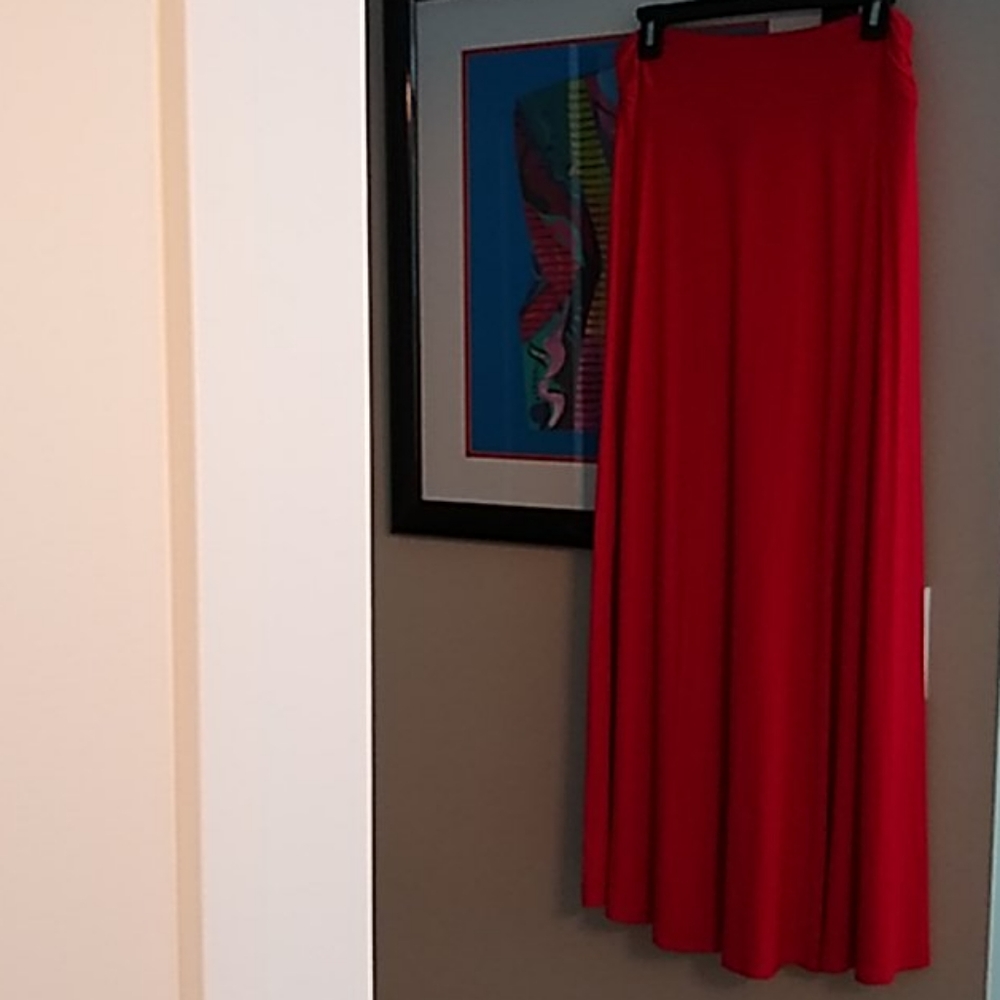 Red ankle length skirt-Great condition
